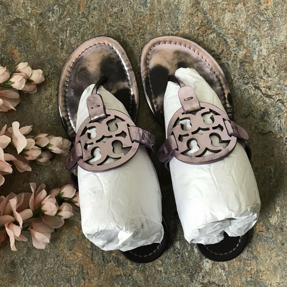 Tory Burch Shoes - Tory Burch Miller Sandals Rose Gold Shoes